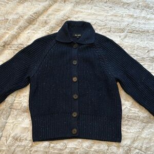 Incredibly cute navy knit sweater with buttons